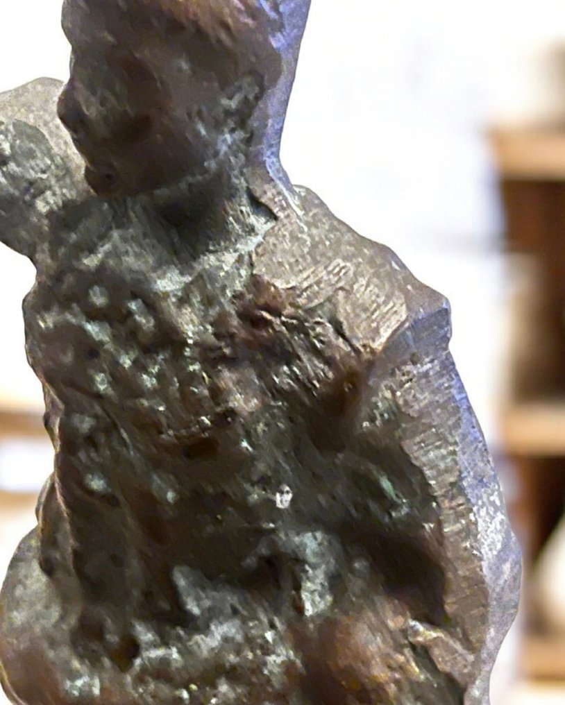 Αγαλματίδιο, Statuette en bronze d'Auguste de Prima Porta, d'après l'antique - 12 cm - Πατιναρισμένος μπρούτζος - 1800 #3.2