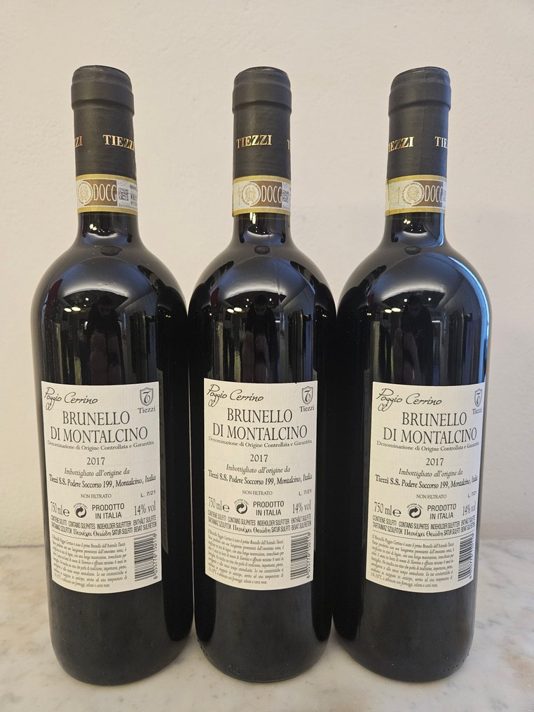 2017 Tiezzi - Toscana, Brunello di Montalcino DOCG - 3 Botellas (0,75 L) #1.0