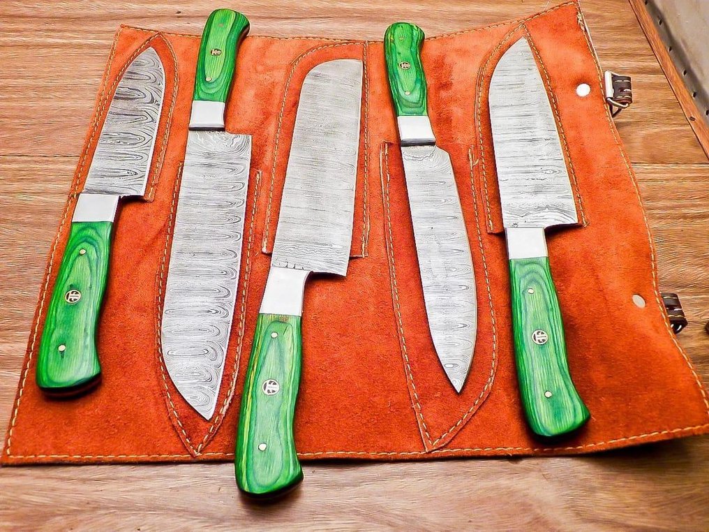 Küchenmesser - Kitchen knife set - Stahl, Holz - USA #1.0