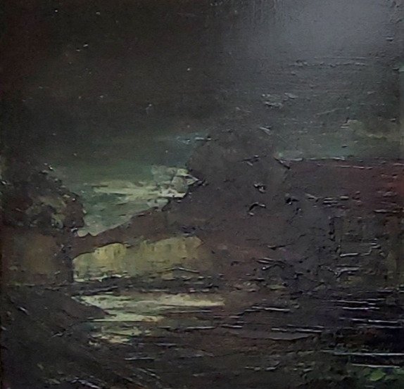 Hendrikus Petrus Bullens (1908-1983) - Stadsbrug in de nacht #1.0