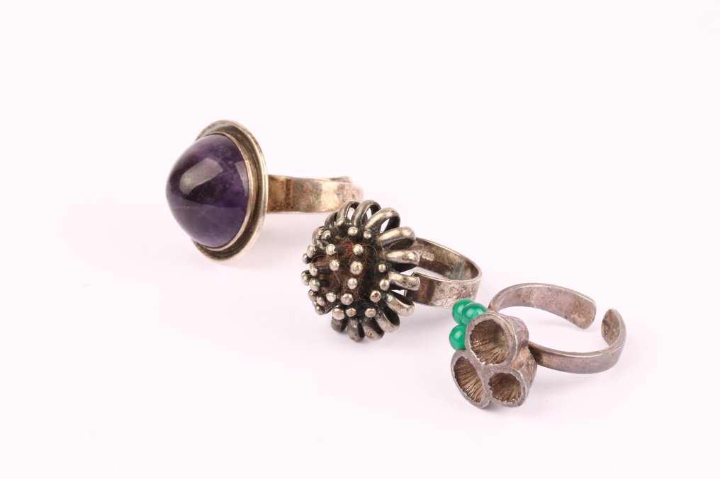 No reserve price - Ring Silver - 3 vintage adjustable #1.0