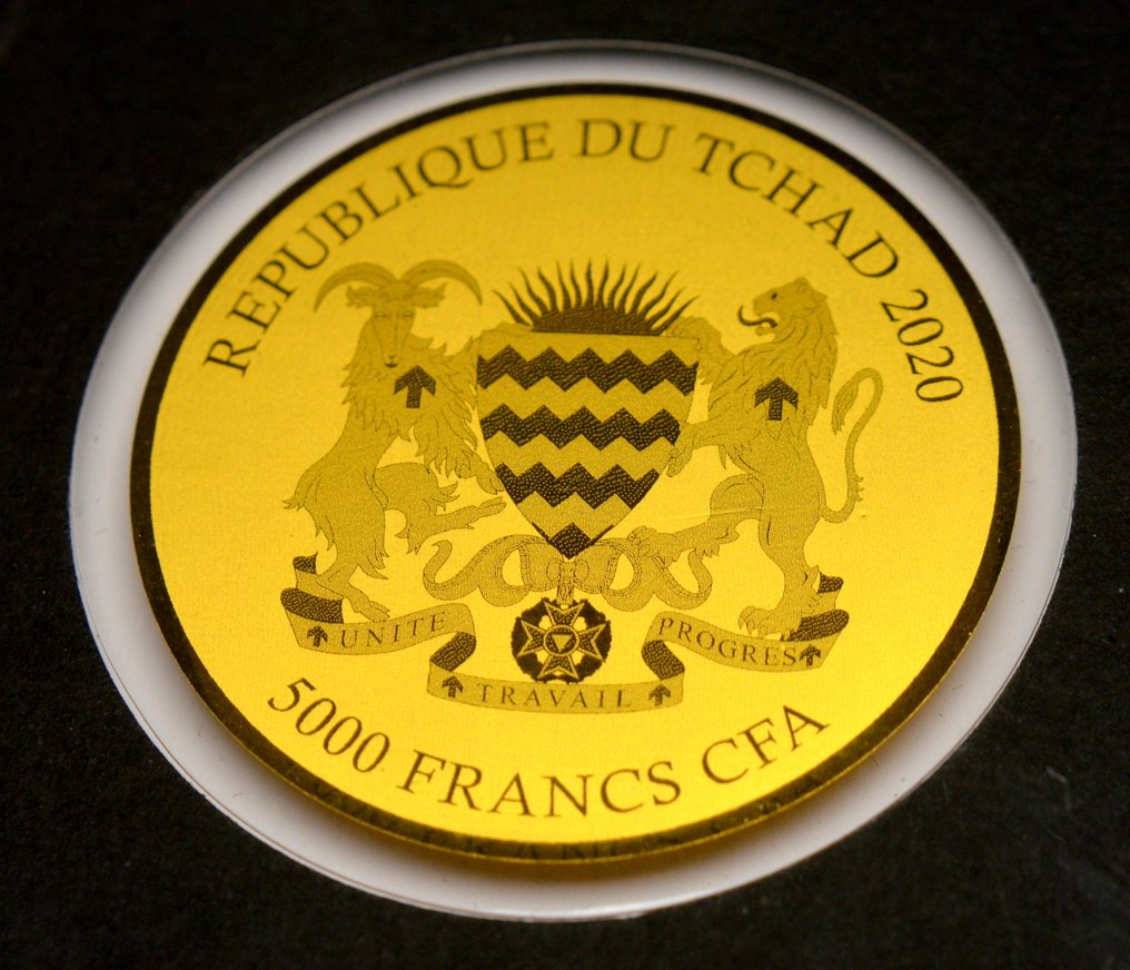 Tchad. 5000 Francs 2020 Solar System 1/200oz (.999)  (Ingen mindstepris) #3.2