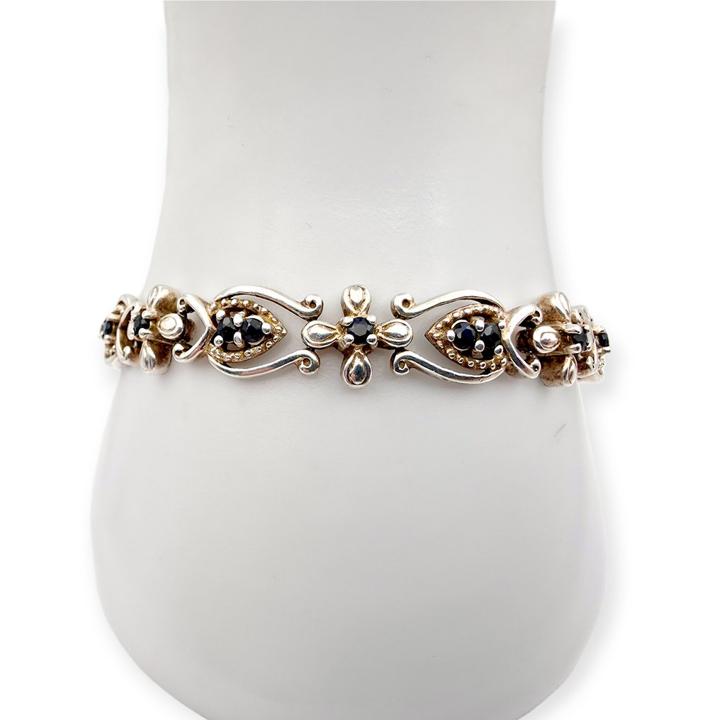 No reserve price - Bracelet Silver - Sapphire (Certified) #3.2