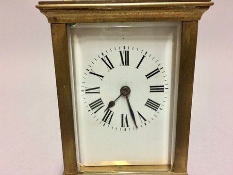 Reiseur -   Messing carriage klokke i original stand - med repetisjon urverk. - 1850-1900 #2.1