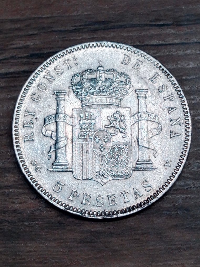 Spagna. Alfonso XIII. 5 Pesetas 1898 (Senza prezzo di riserva) #4.3