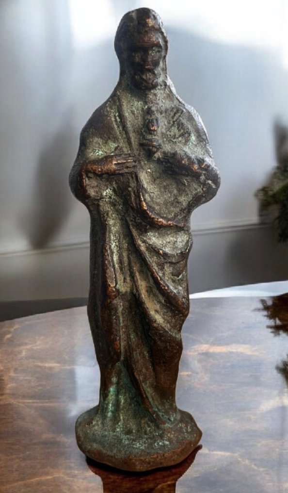 Statuetka, Représentation d'un saint - XIXème - 12 cm - Brąz patynowany #1.0