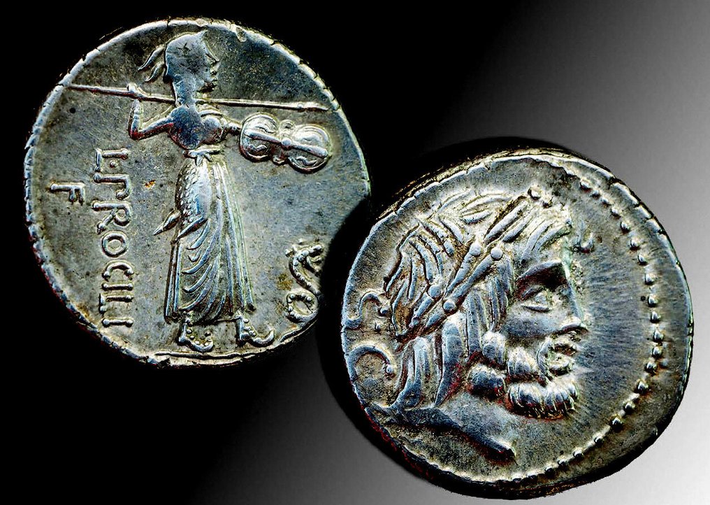Roman Republic. L. Procilius, 80 BC. Denarius Rome #2.1