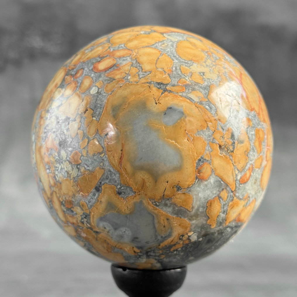 Nessuna base d'asta - Splendida coppia di giada Maligano gialla. Sfere su supporto personalizzato- 2500 g #2.1