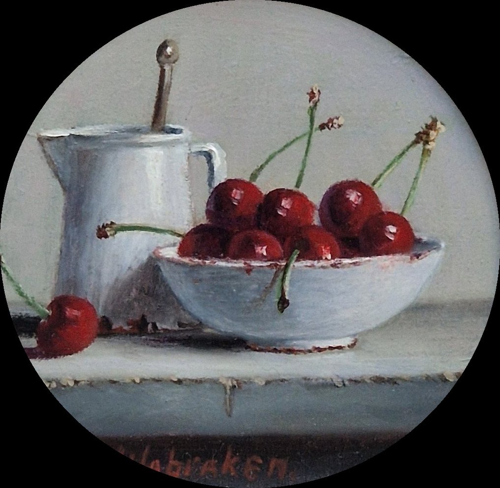 Hans Habraken (1946) - Kersen in schaal #1.0