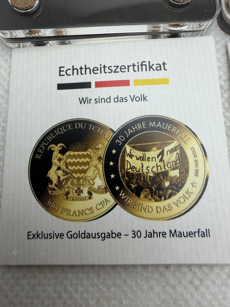 Tchad. 3000 Francs Alemania  , 2x1/500 Oz oro .999  (Ingen mindstepris) #2.1