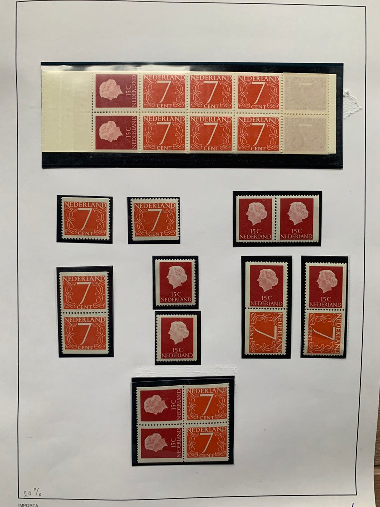 Holanda  - Postzegelboekjes 1 a 56 e combinações desses livros. #3.2