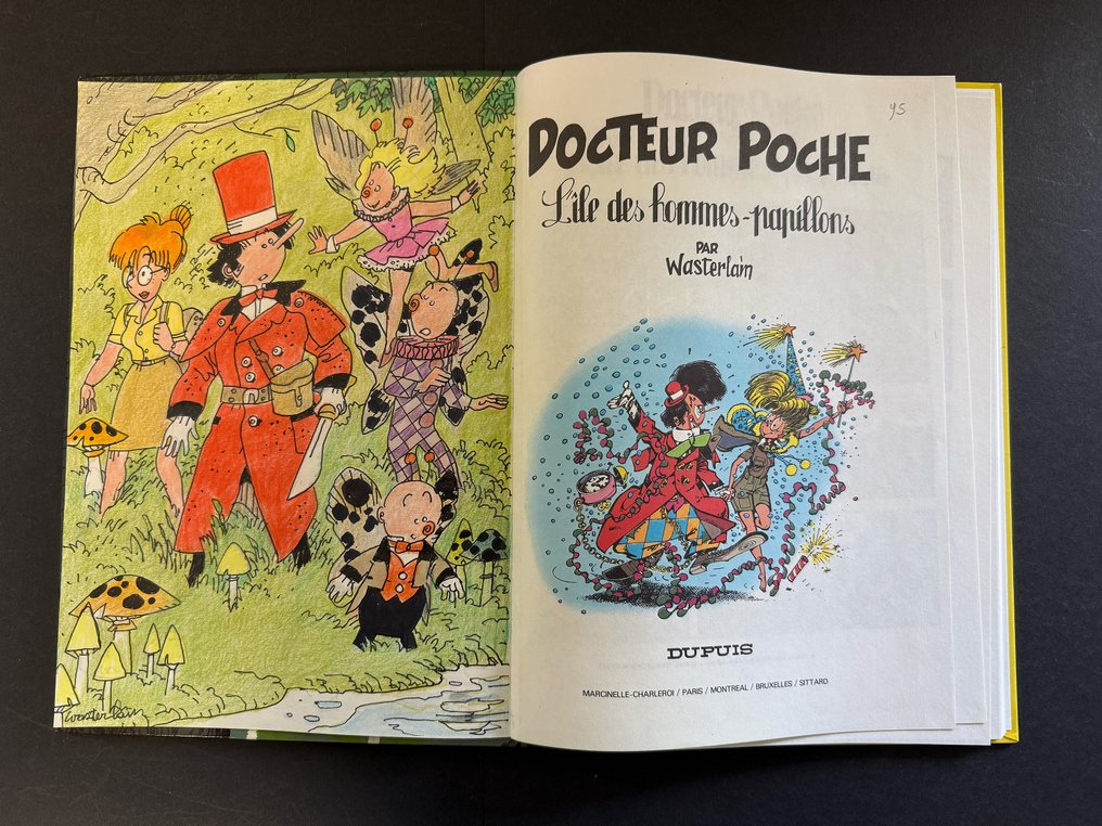 Wasterlain 1 x Originalzeichnung wie Cover und 1 x Originalzeichnung auf letzter Seite im Buch - "Lile des hommes-papillons" - 1 Eredeti rajz képregényben #2.1