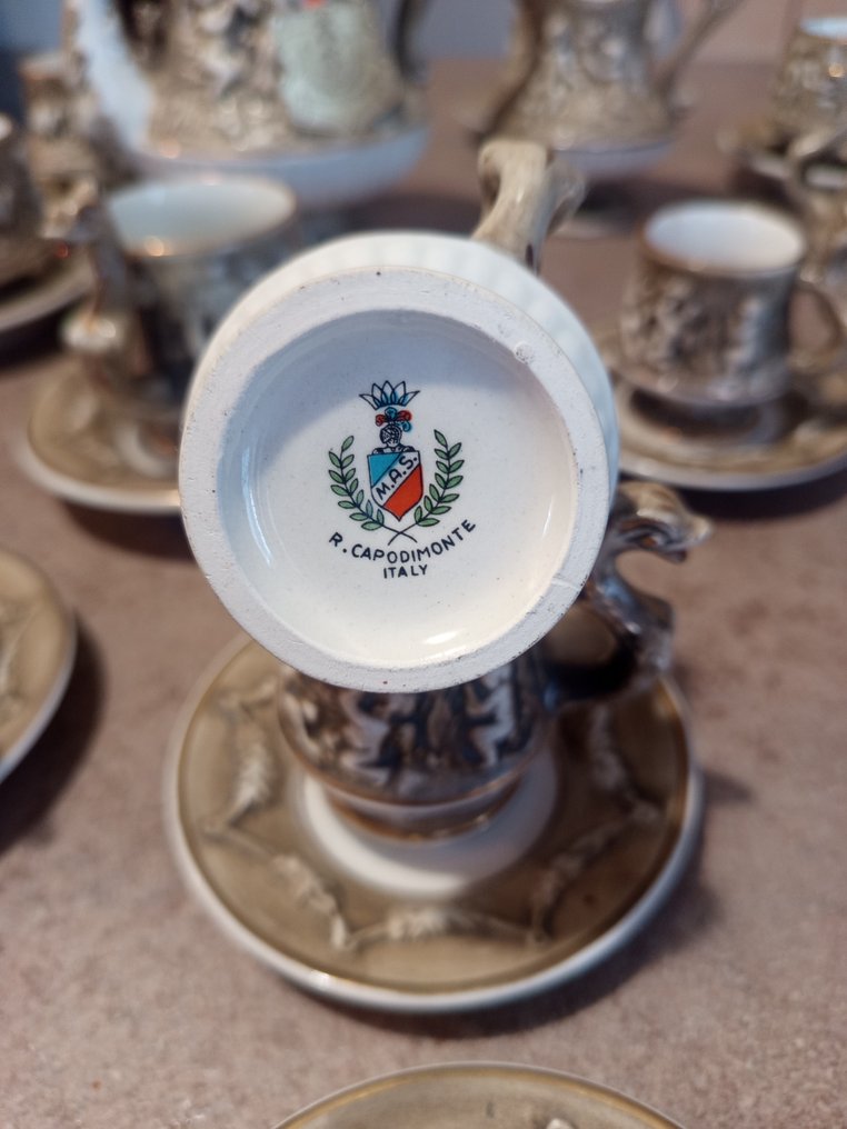 R. CAPODIMONTE - Kaffe servise (21) - Porselen #4.3