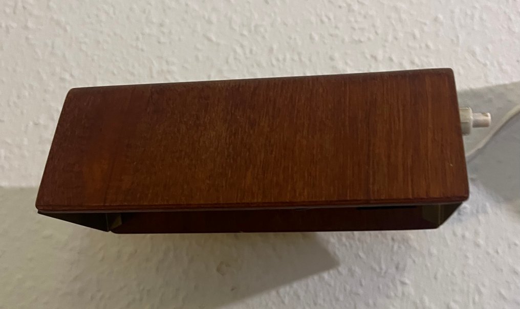 Φωτιστικό - Ορείχαλκος, Teak - Βίντατζ δανέζικο φωτιστικό τοίχου. #2.1