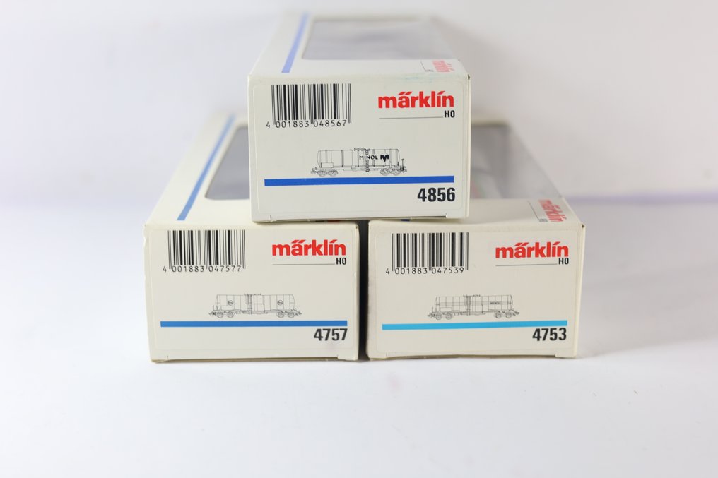 Märklin H0 - 4753/4757/4856 - 模型貨運火車 (5) - 4轴锅炉车 - DB #1.0