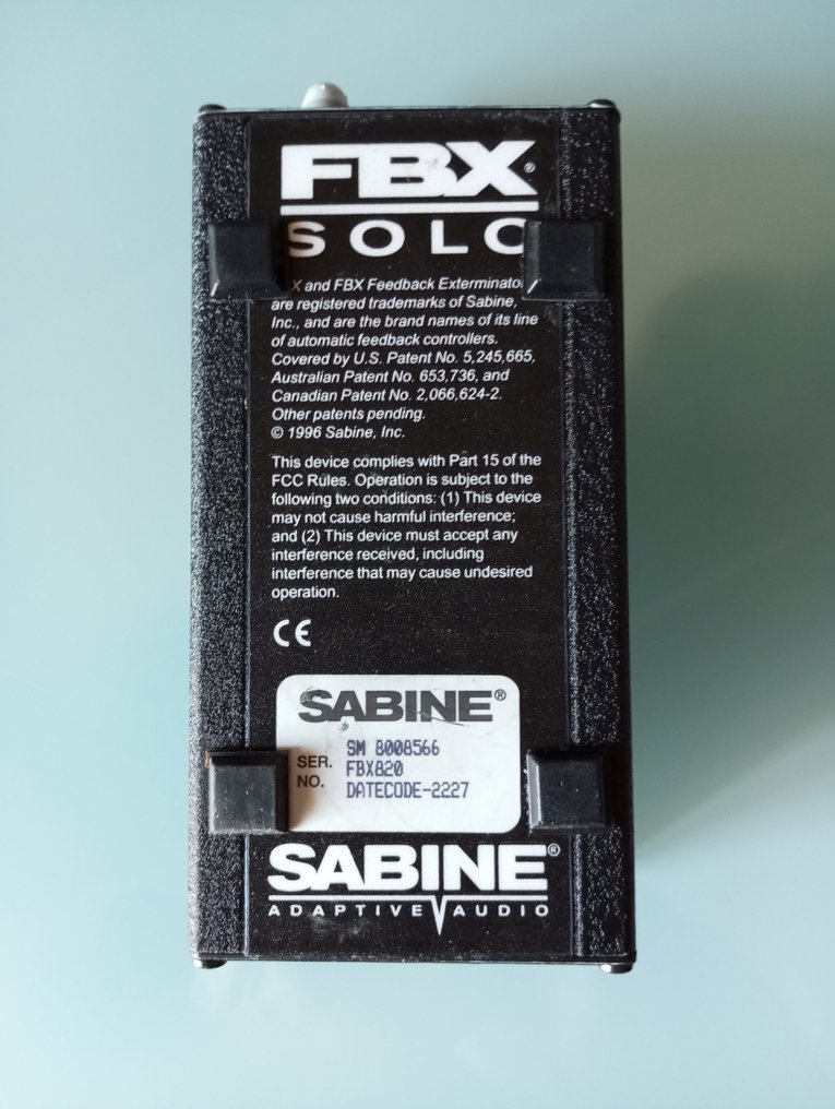 Sabine-Shure - Sabine FBX Solo SM820 - Shure 16A Signal processor - Multiple models #3.2