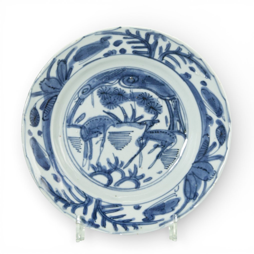 Landschap met herten - Πιάτο - Πορσελάνη - Kraakporselein - Ming #1.0