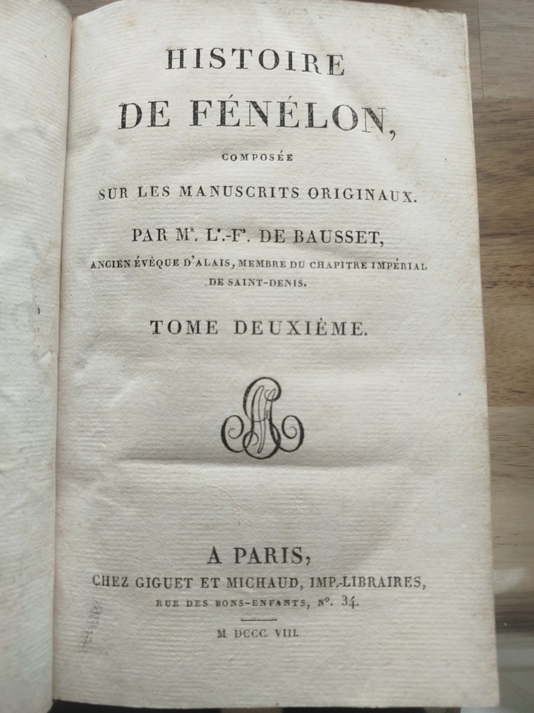 L.-F. de Bausset - Histoire de Fénelon - 1808 #1.0