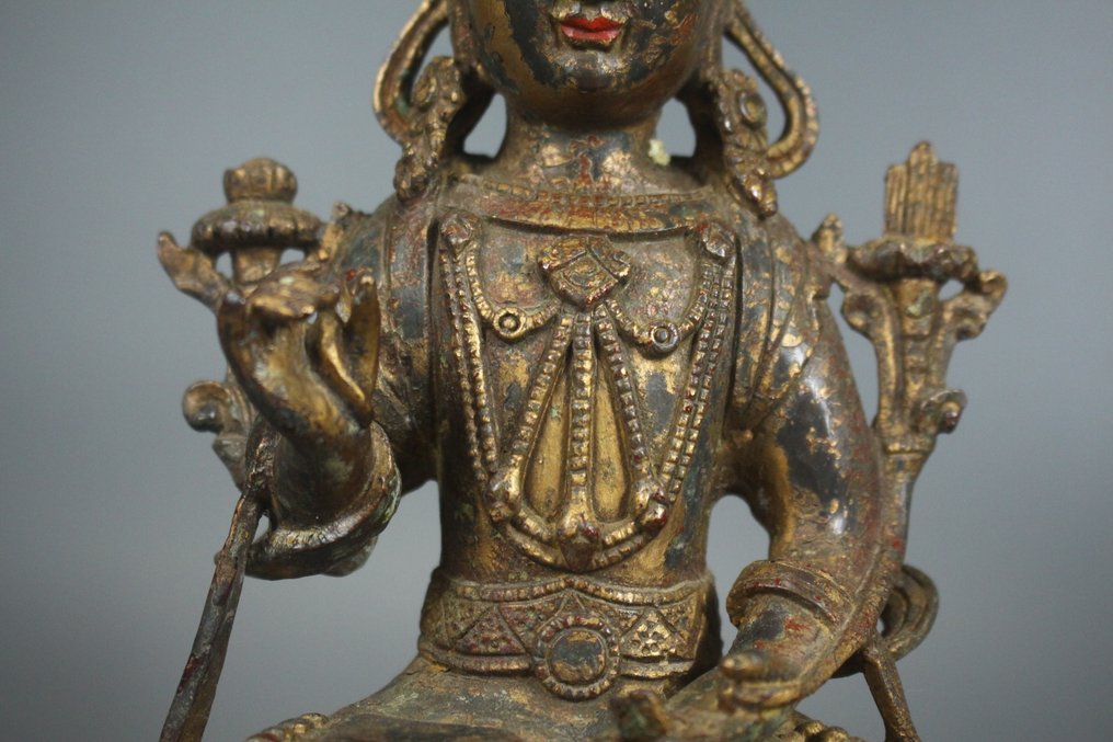 A 25cm tall Maitreya Bodhisattva statue. - 金屬 - 中國  (沒有保留價) #3.2