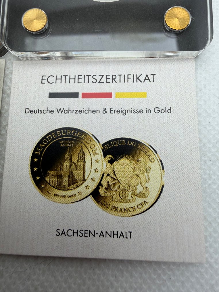 Tchad. 3000 Francs Alemania , 2x1/500 Oz oro .999 (Ingen mindstepris) #2.1