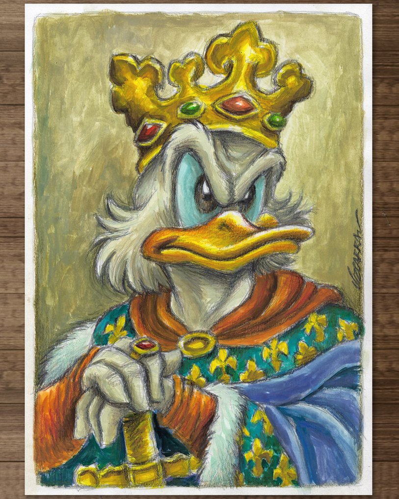 Joan Vizcarra - Original Artwork - Scrooge McDuck as Royal King – Hand Signed #1.0