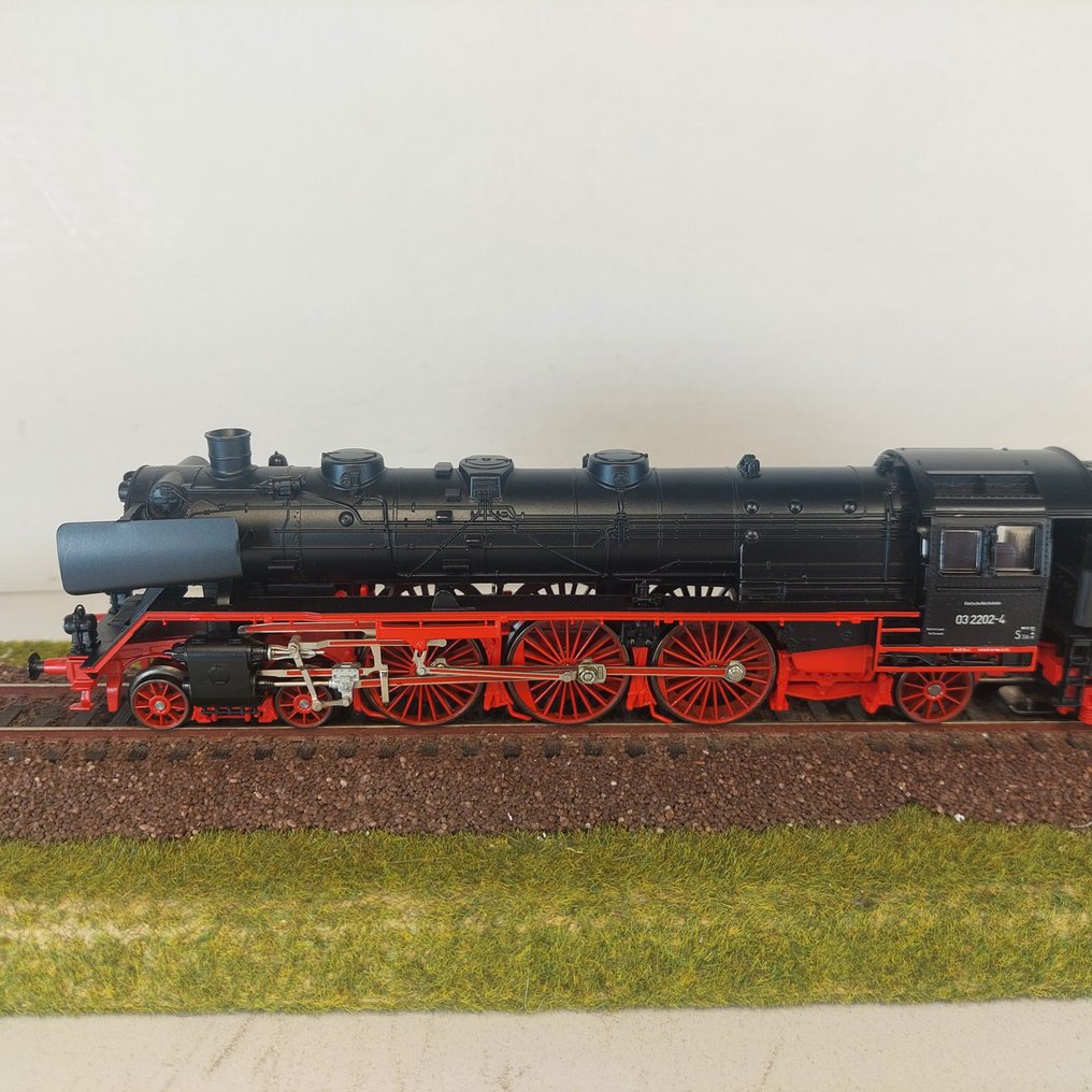 Märklin H0 - 3397 - Ατμομηχανή με όχημα μεταφοράς (1) - BR 03 2202-4 - DR (DDR) #4.3