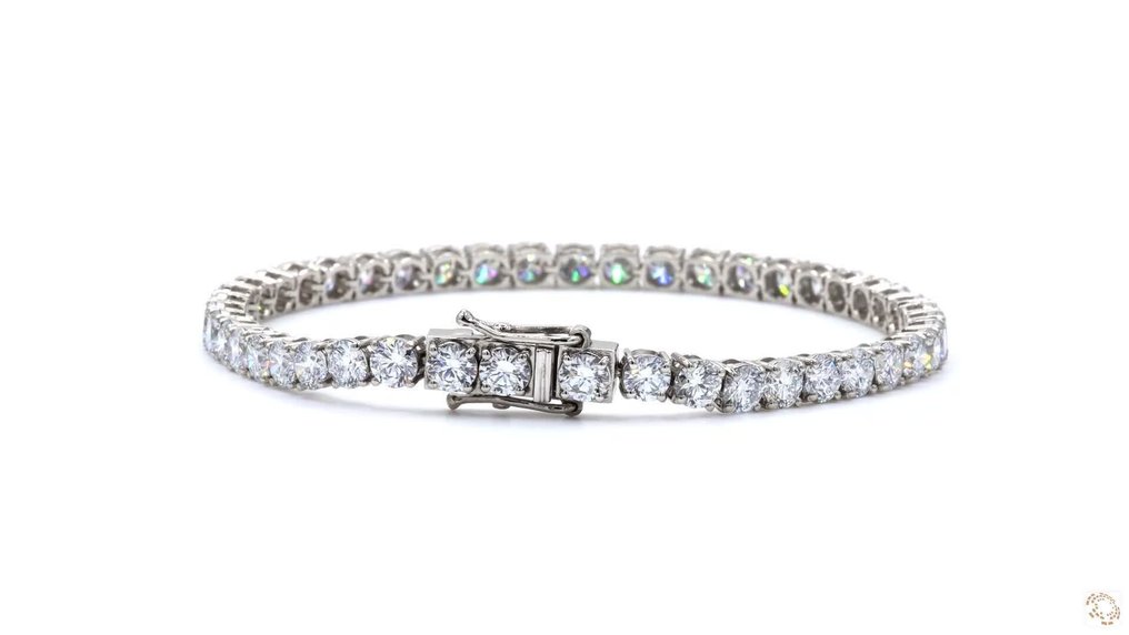 沒有保留價 - 手鈪 - 18 克拉 鉑金, 白金 - 10.28ct. tw. 鉆石 (實驗室培育) #2.1