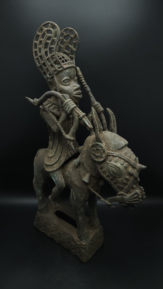 Εντυπωτικό μεγάλο άλογο από κράμα - bini/edo - Νιγηρία  (χωρίς τιμή ασφαλείας) #2.1