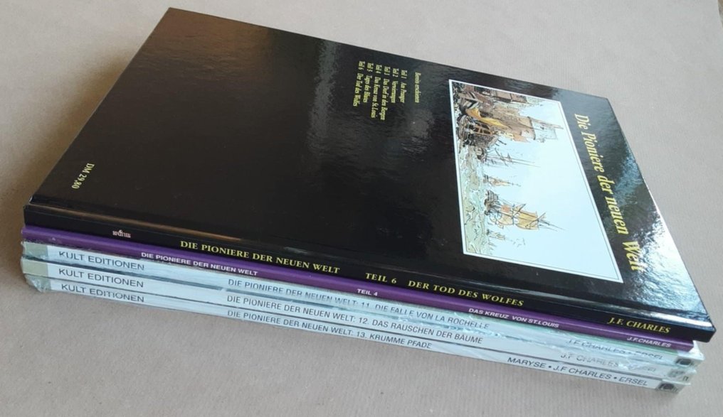 Die Pioniere der neuen Welt Band 4, 6, 11, 12 und 13 - "Das Kreuz von St. Louis", "Der Tod des Wolfes", "Die Falle von La Rochelle", "Das Rauschen der - 5 Comic #1.0