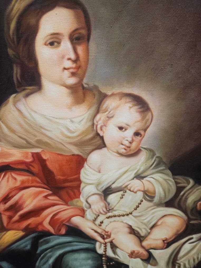 Teodoro Akerman (XX) - Madonna del Rosario - 50 x 60 cm #2.1