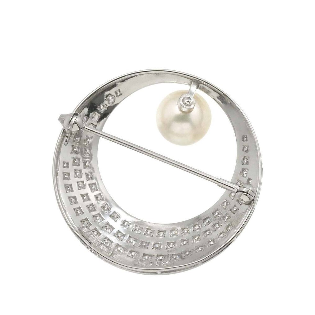 Mikimoto - Broche - 14 karaat Witgoud #4.3