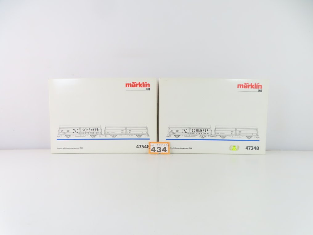 Märklin H0 - 47348 - 模型貨運火車組合 (2) - 2套2件套的货车，配备双轴滑动门货车 - ÖBB #2.1