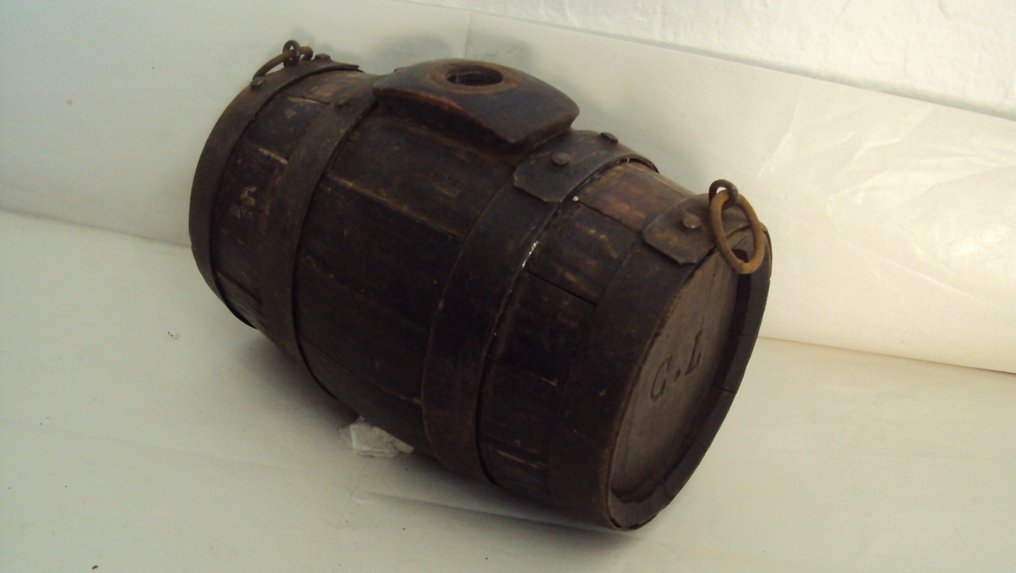 欧洲 - 古老的小桶，火药桶 - 军用配件 #2.1