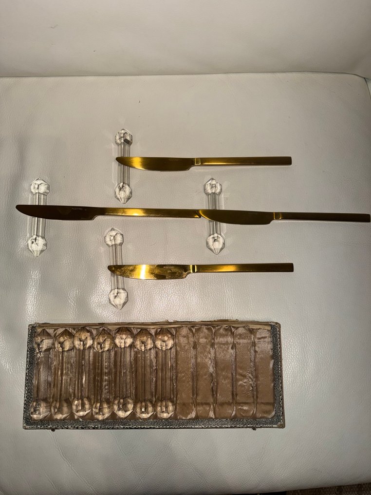 Karl Palda - 餐刀套裝 (10) - 水晶 - Karl Palda Art Deco #1.0