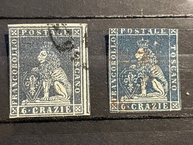 意大利古國－托斯卡尼 1851/1860 - 意大利意大利古代国家 托斯卡纳 TOSKANA TOSCANO， TOSCANE 10个部分 #4.3