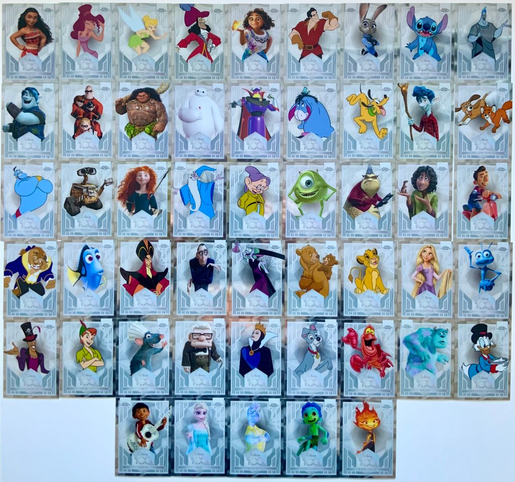 Topps - 100 Card - Disney Lorcana - Chrome Disney 100 Simba, Tinkerbell, Rapunzel, Pluto, Dopey #1.0