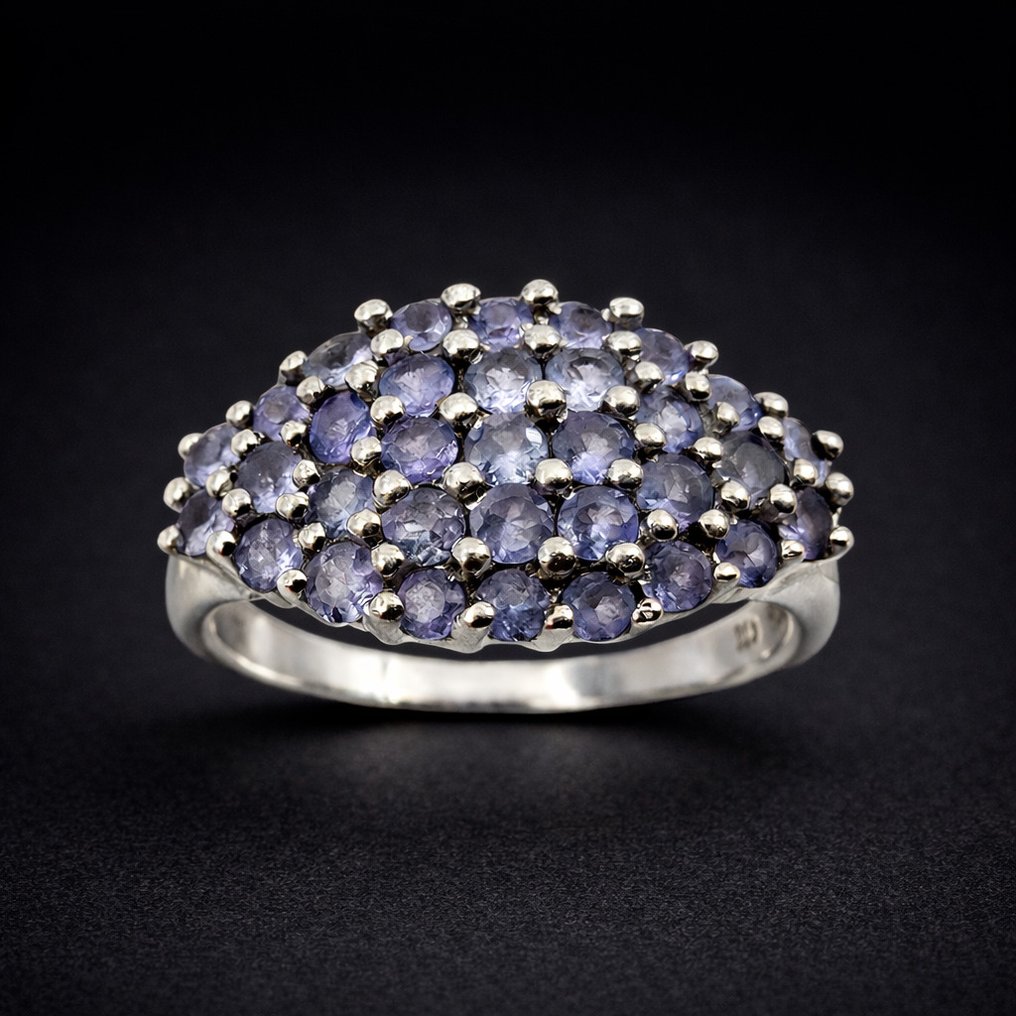 Ingen mindstepris - Ring Sølv - Tanzanite (certificeret) #1.0