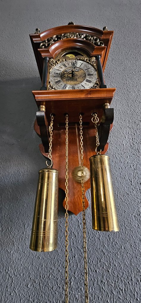 Zegar ścienny - Inspirowany antykiem - wortelnoot fineer - 1960-1970 - Sallander klok #4.3