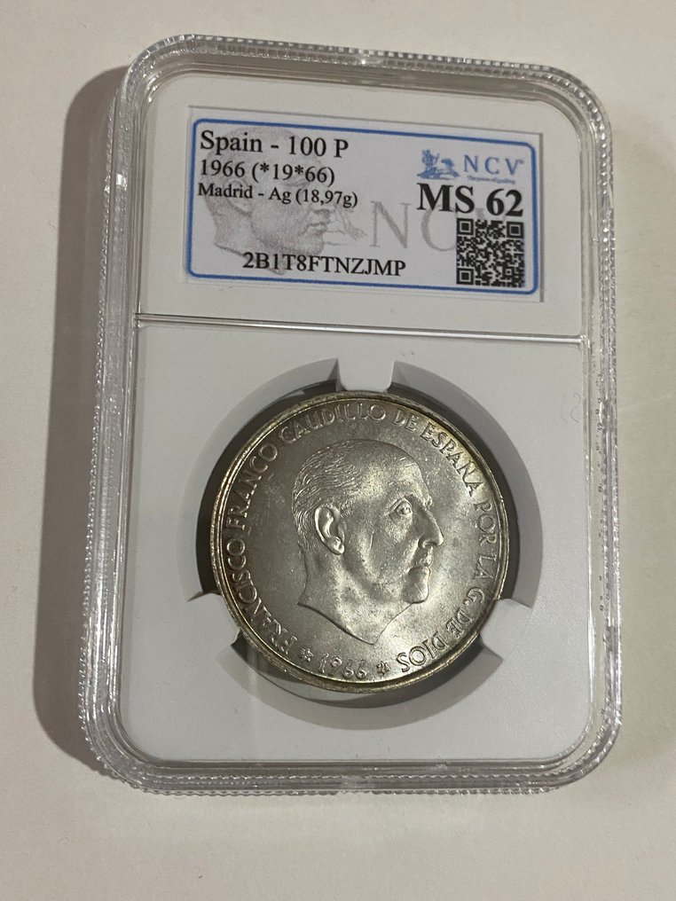 Spagna. Francisco Franco. 100 P 1966*66  (Senza prezzo di riserva) #4.3