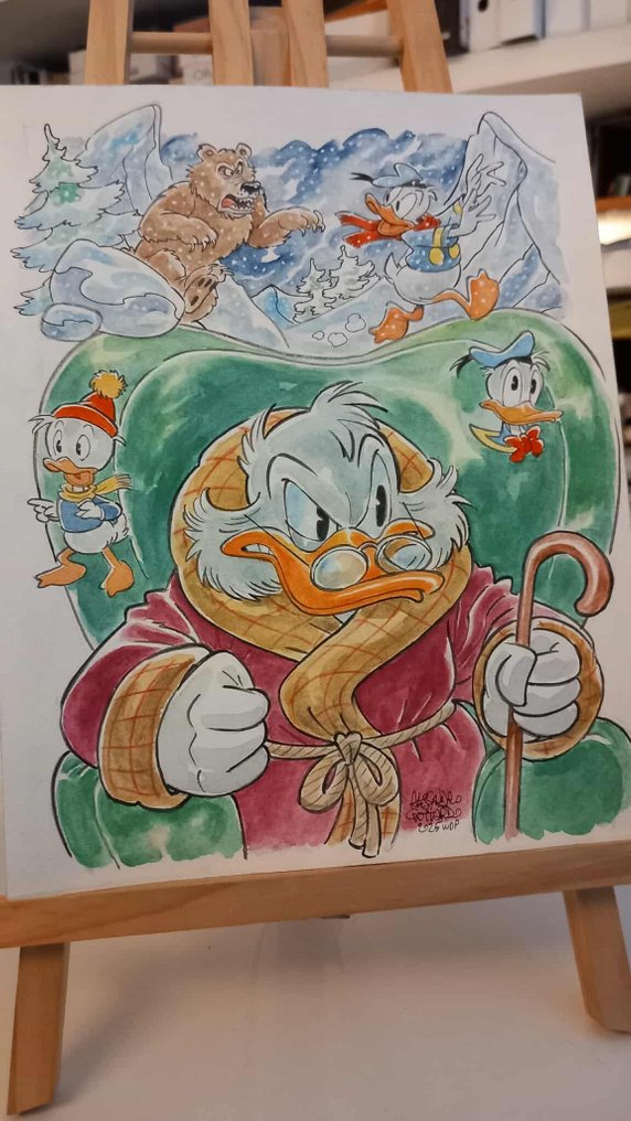 Alessandro Gottardo - 1 Watercolour - Uncle Scrooge, Donald Duck - "Un ricordo di Monte Orso" - 2025 #3.2