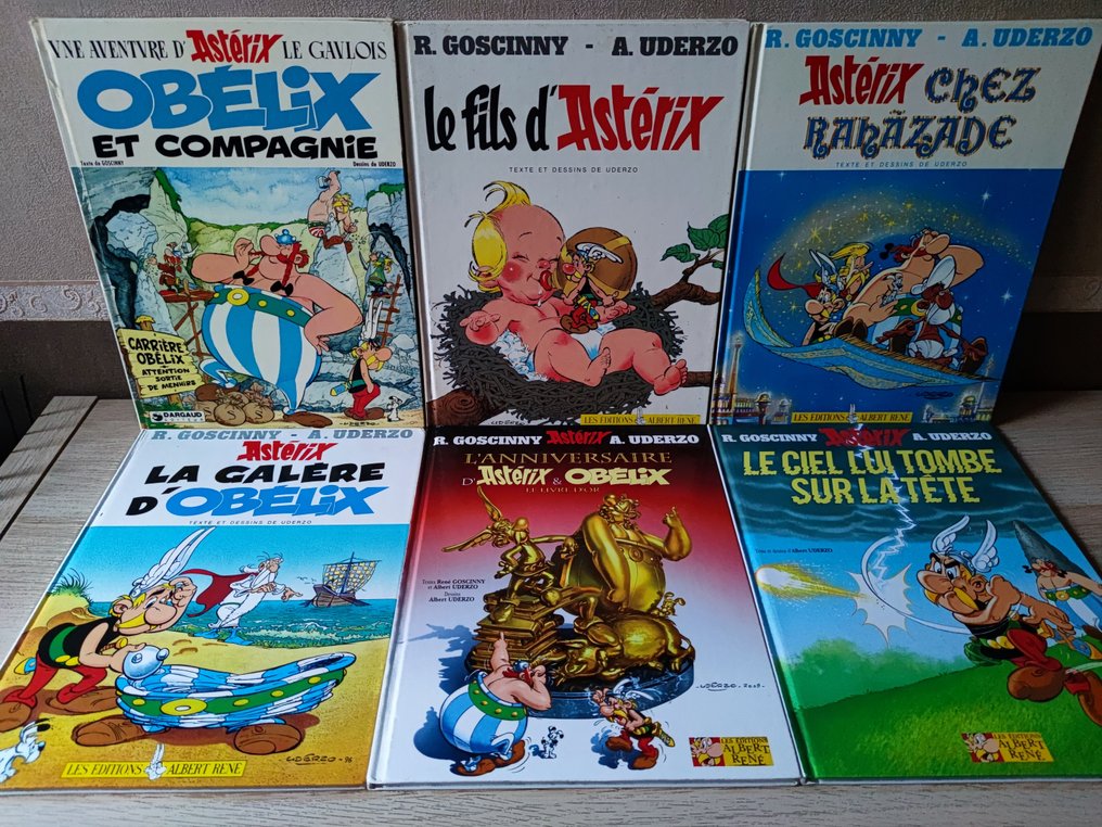 Astérix - 6x C - 6 Album - Eerste druk - 1976/2009 #1.0