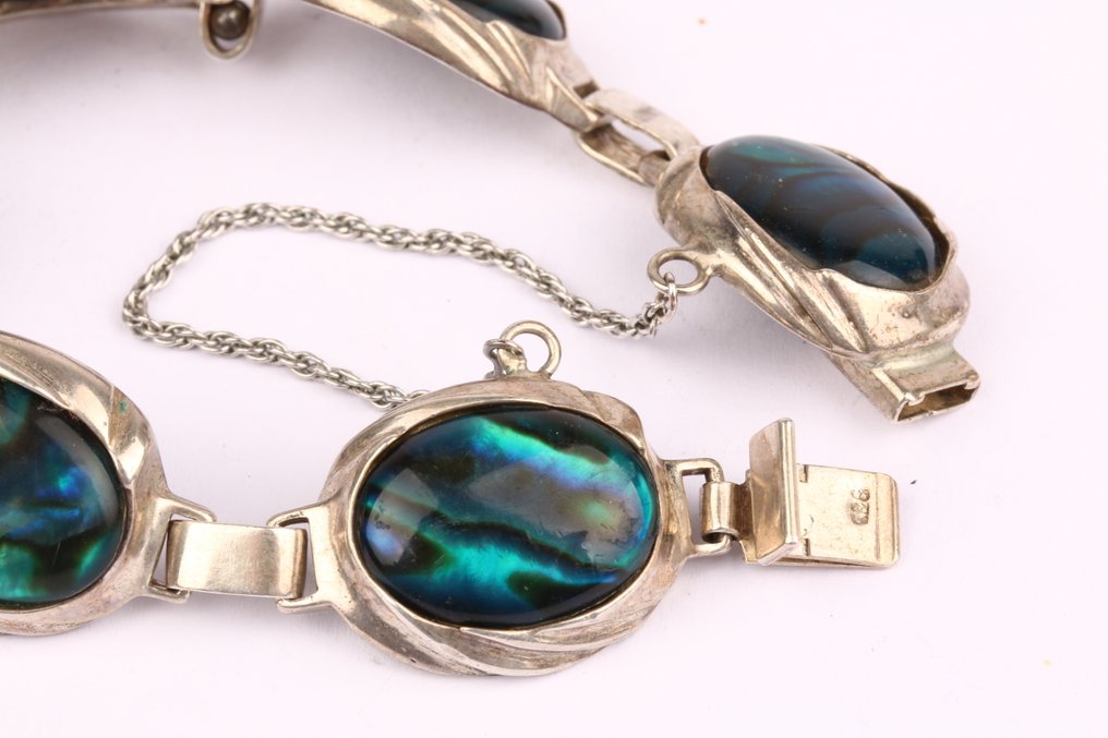 没有保留价 - 2件套珠宝 银 - 手链戒指 MOP #3.2