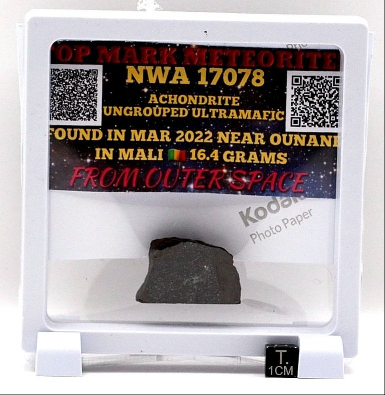 NWA 17078 Μη ομαδοποιημένο αχονδρίτη υπεραφθονικός μετεωρίτης NWA 17078 - μετεωρίτης Μη Ομαδοποιημένος Αχονδρίτης Υπεραμαγνητικός - 16.4 g - (1) #4.3