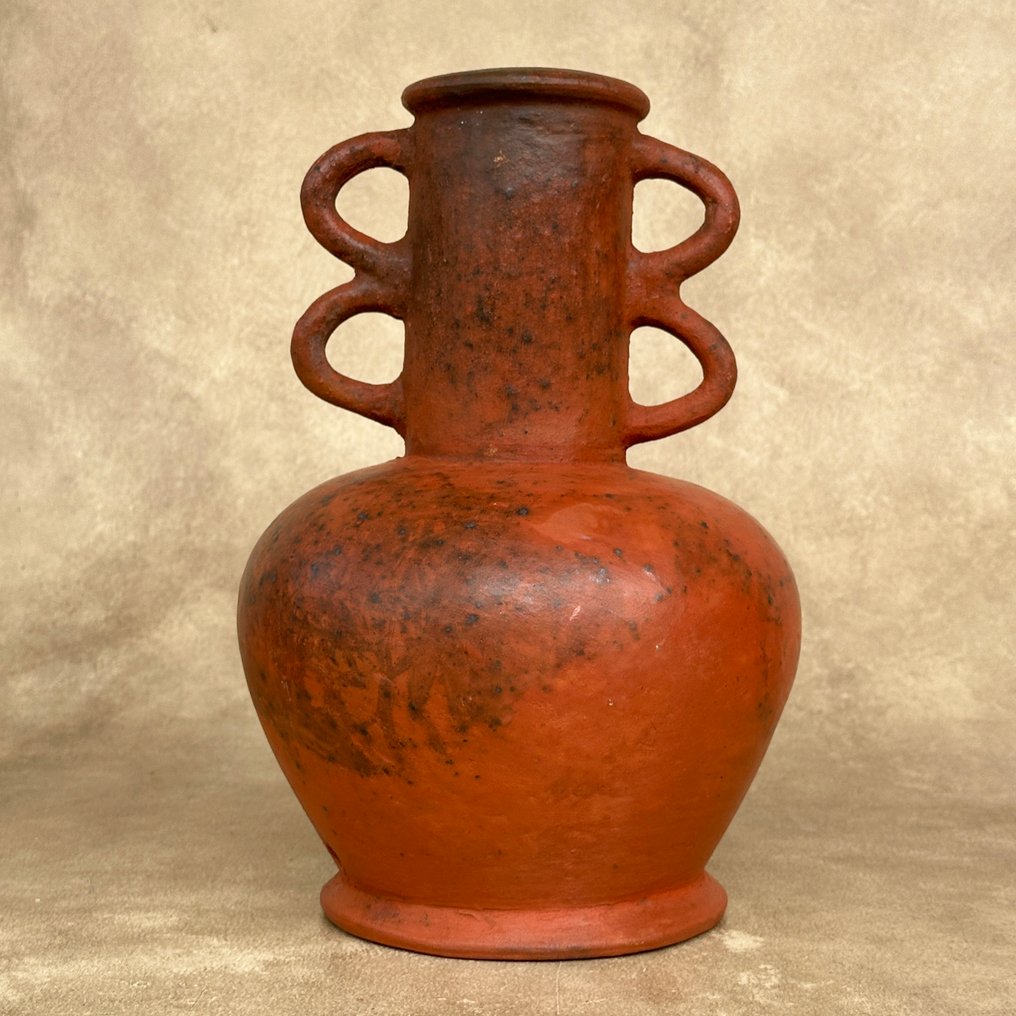 Διακοσμητικό στολίδι - NO RESERVE PRICE -C- Stunning Decorative - Handmade pottery vase - - Ινδονησία #1.0