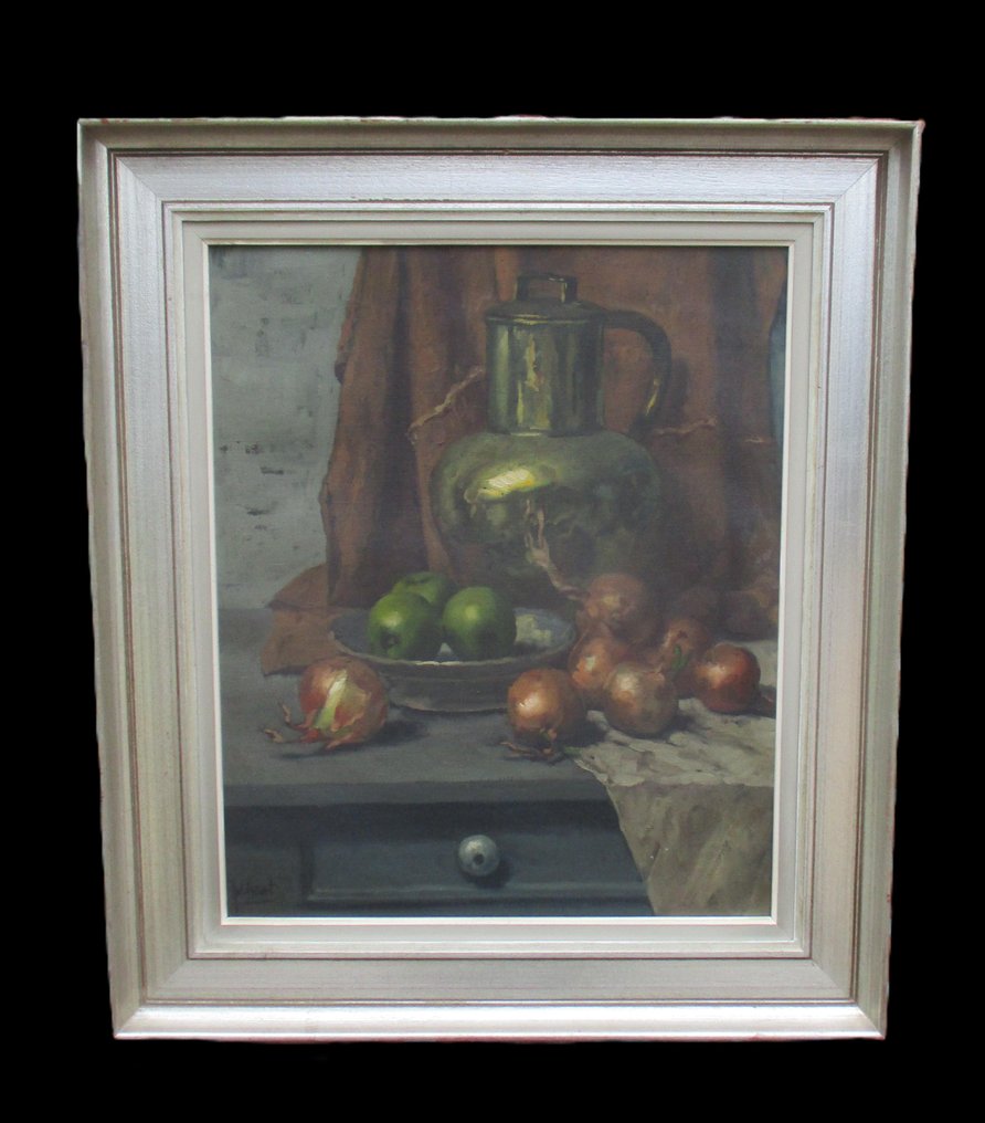 Juul Decort (1918-1999) - Stilleven met ajuinen #1.0