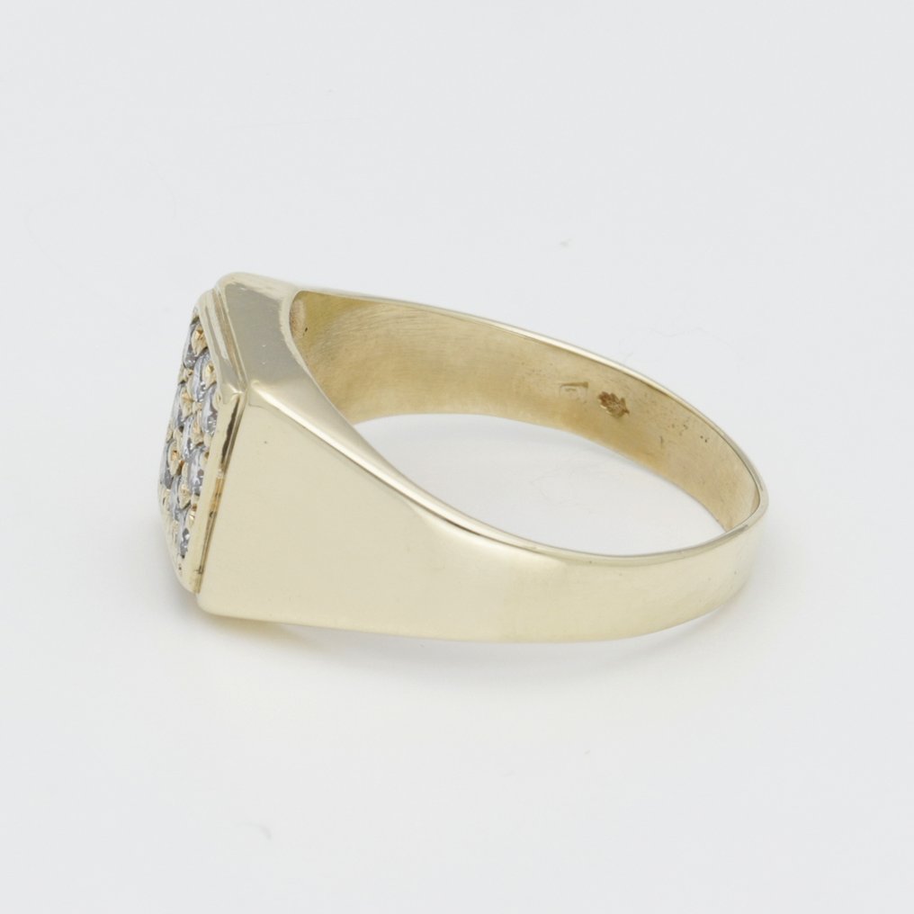 戒指 - 14 克拉 黃金 鉆石 (天然)  #2.1