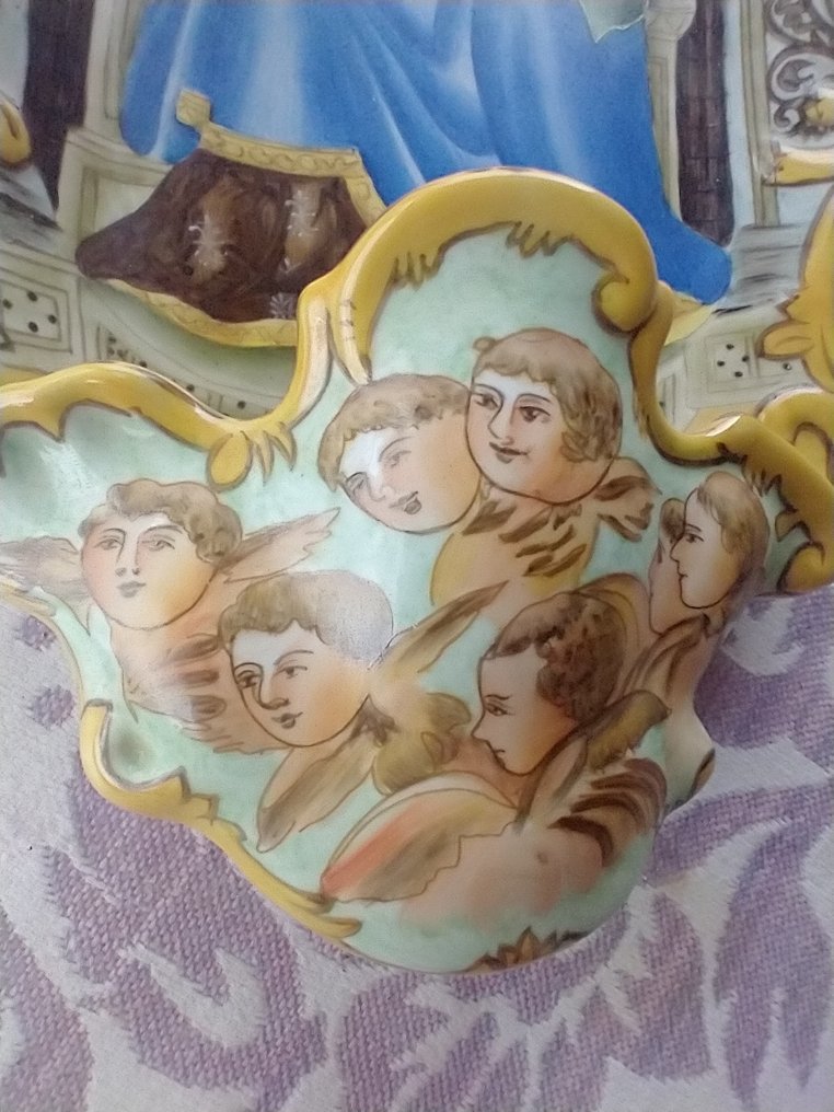 Antik-inspireret Vievandsfont - 2000-2010 - Madonna møder Kind - 35 cm #4.3