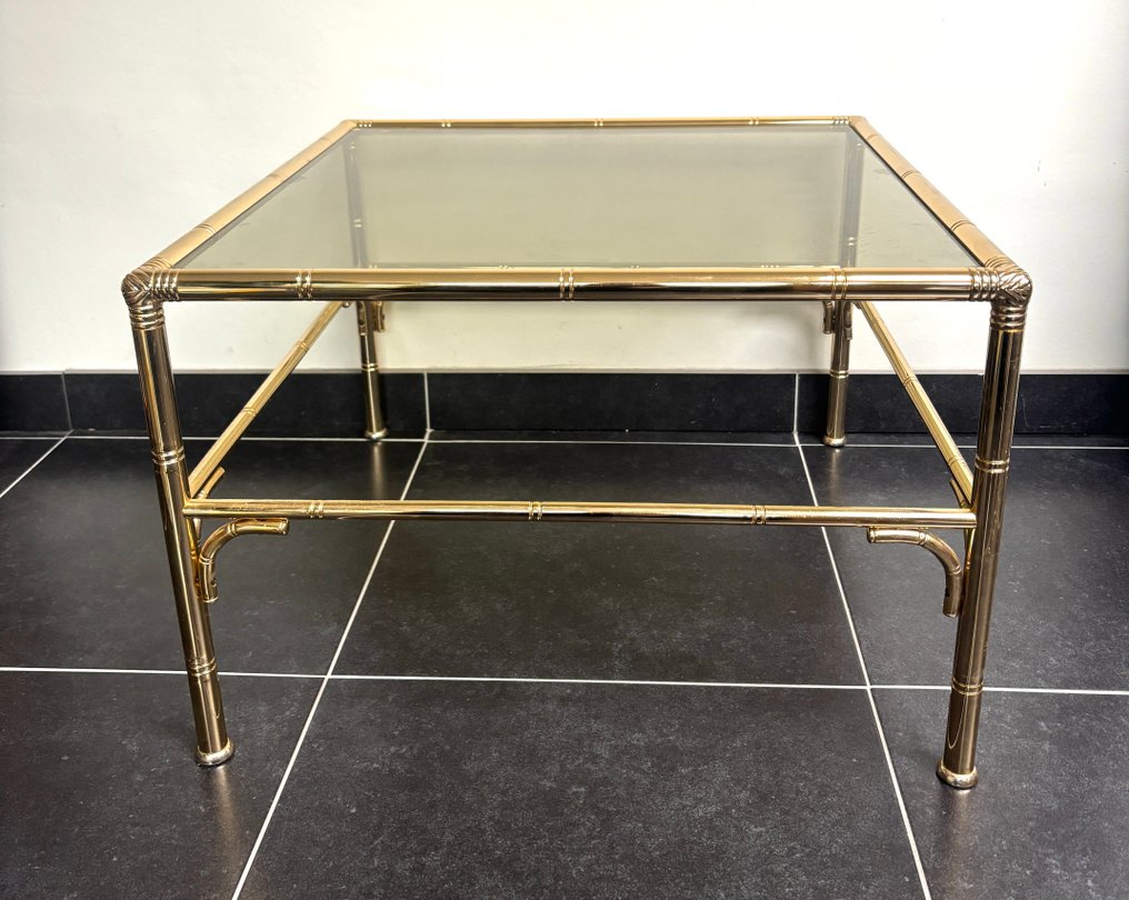 Couchtisch (3) - Metall, Glas - 3 x Hollywood Regency #4.3