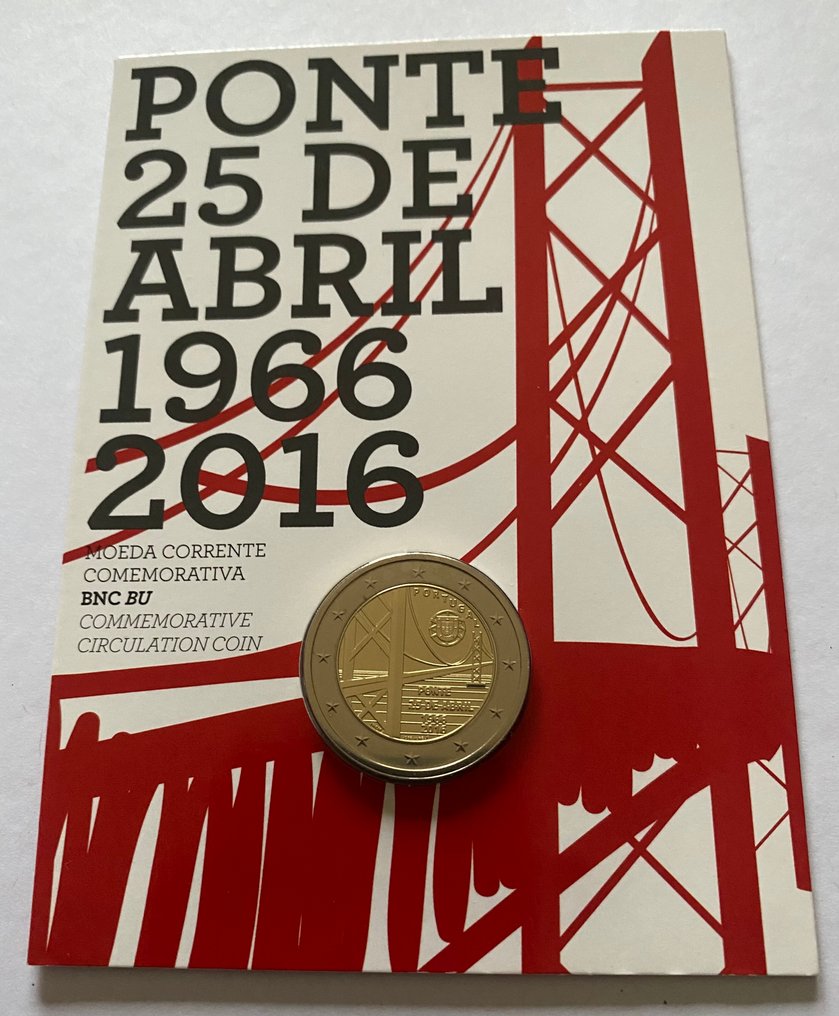 Portugal. 2 Euro 2016 "Ponte 25 de Abril" (Sin precio de reserva) #1.0