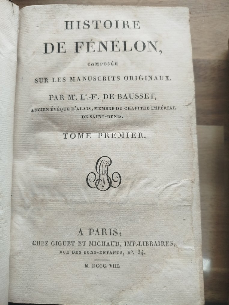 L.-F. de Bausset - Histoire de Fénelon - 1808 #2.1